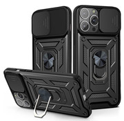 JVS Products iPhone 14 Rugged Armor Back Cover Hoesje met Camera Bescherming - Stevig - Heavy Duty - TPU - Apple iPhone 14 - Zwart