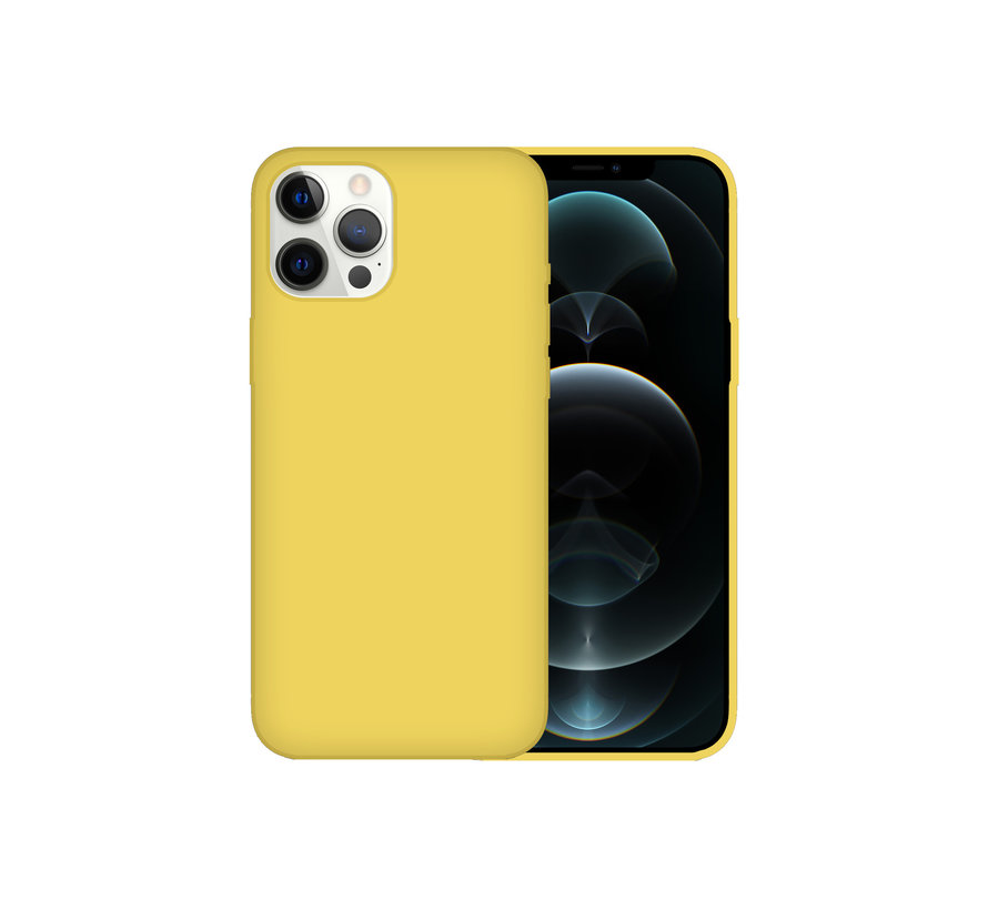 iPhone 14 Case Hoesje Siliconen Back Cover - Apple iPhone 14 - Geel kopen