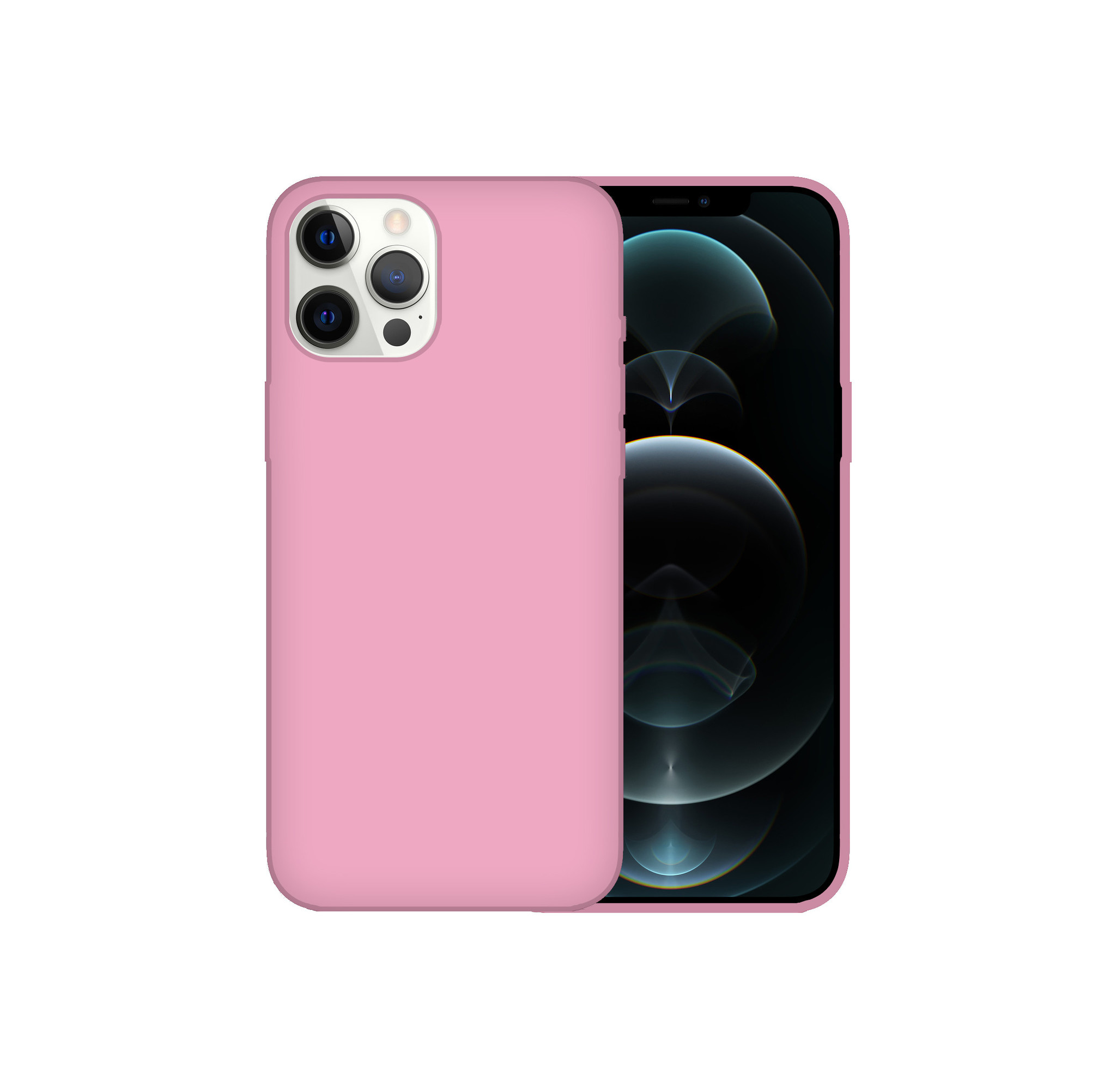 iPhone 14 Case Hoesje Siliconen Back Cover - Apple iPhone 14 - Roze