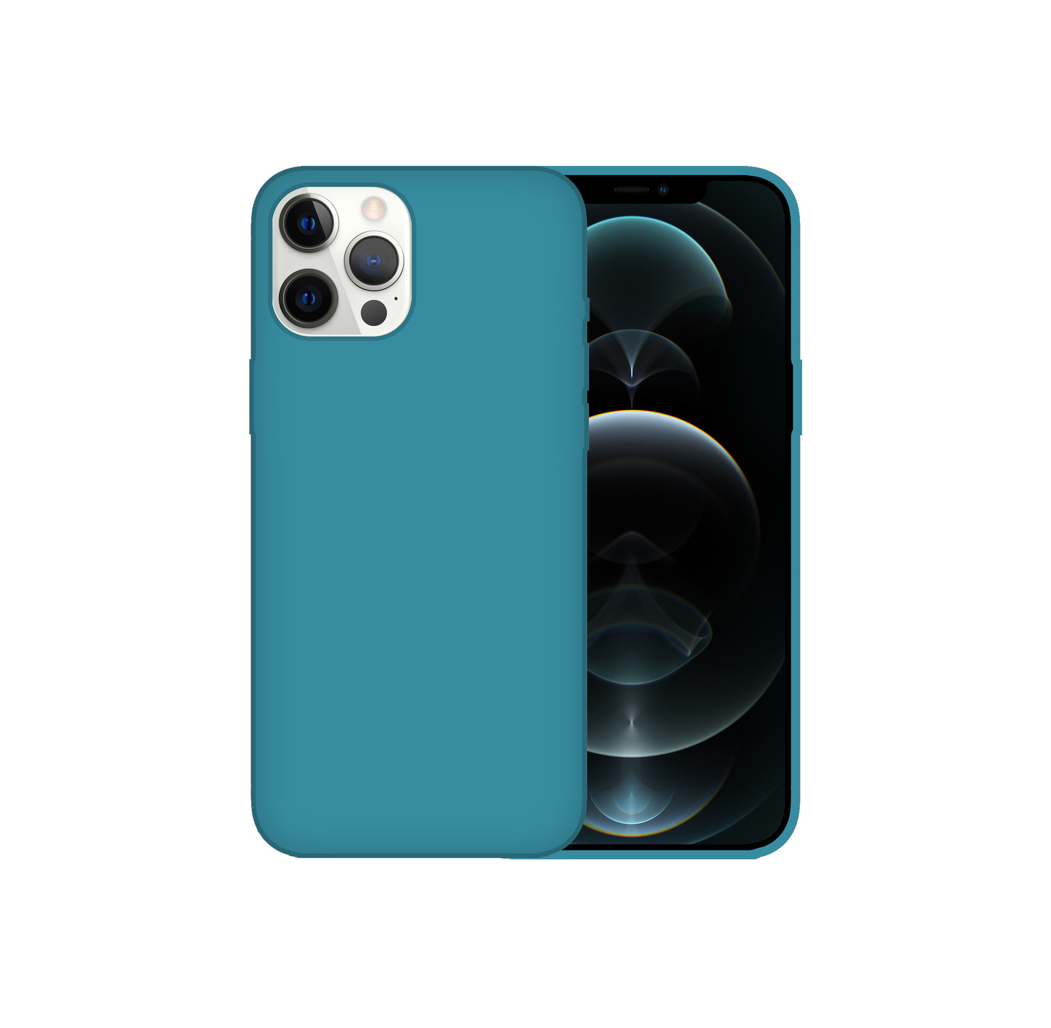 iPhone 14 Case Hoesje Siliconen Back Cover - Apple iPhone 14 - Zeeblauw