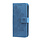 iPhone 14 Pro hoesje - Bookcase - Pasjeshouder - Portemonnee - Bloemenprint - Kunstleer - Blauw