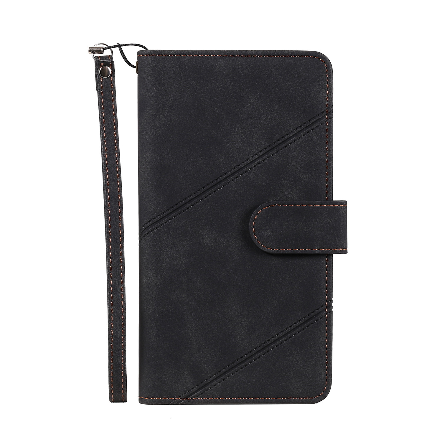 iPhone 14 Pro Book Case Hoesje met Koord - Pasjeshouder - PU Leer - Multifunctioneel - Apple iPhone 14 Pro - Zwart