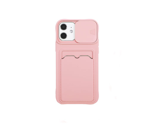 JVS Products iPhone 14 Pro Back Cover Hoesje met Camera Bescherming – Siliconen – Pasjeshouder – TPU – Apple iPhone 14 Pro – Roze kopen