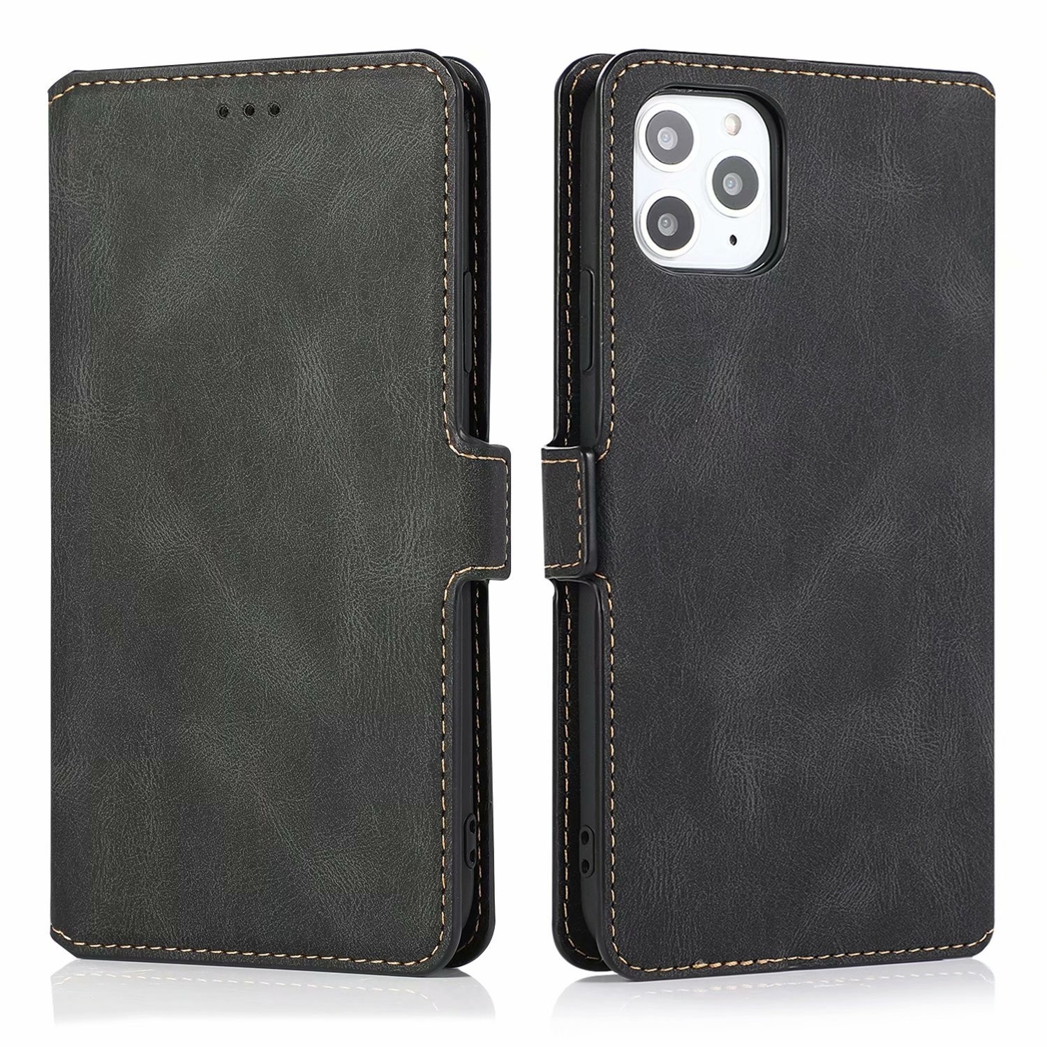 iPhone 14 Pro Max hoesje - Bookcase - Pasjeshouder - Portemonnee - Kunstleer - Zwart afbeelding