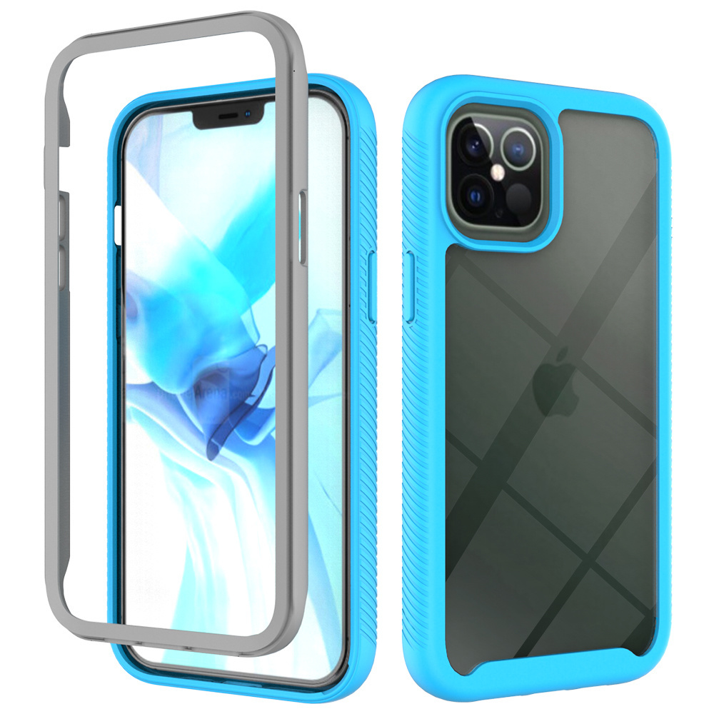 iPhone 14 Pro Max hoesje - Backcover - 2 delig - Schokbestendig - TPU - Lichtblauw afbeelding