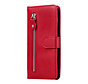 iPhone 14 Pro Max hoesje - Bookcase - Pasjeshouder - Portemonnee - Rits - Kunstleer - Rood kopen
