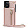 iPhone 14 Pro Max hoesje - Backcover - Pasjeshouder - Portemonnee - Koord - Kunstleer - Rose Goud