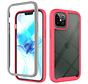 iPhone 14 Plus Full Body Hoesje - 2-delig Rugged Back Cover Siliconen Case TPU Schokbestendig - Apple iPhone 14 Plus – Transparant / Roze kopen
