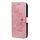 iPhone 14 Plus hoesje - Bookcase - Pasjeshouder - Portemonnee - Bloemenprint - Kunstleer - Rose Goud