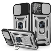 JVS Products iPhone 14 Plus Rugged Armor Back Cover Hoesje met Camera Bescherming - Stevig - Heavy Duty - TPU - Apple iPhone 14 Plus - Zilver