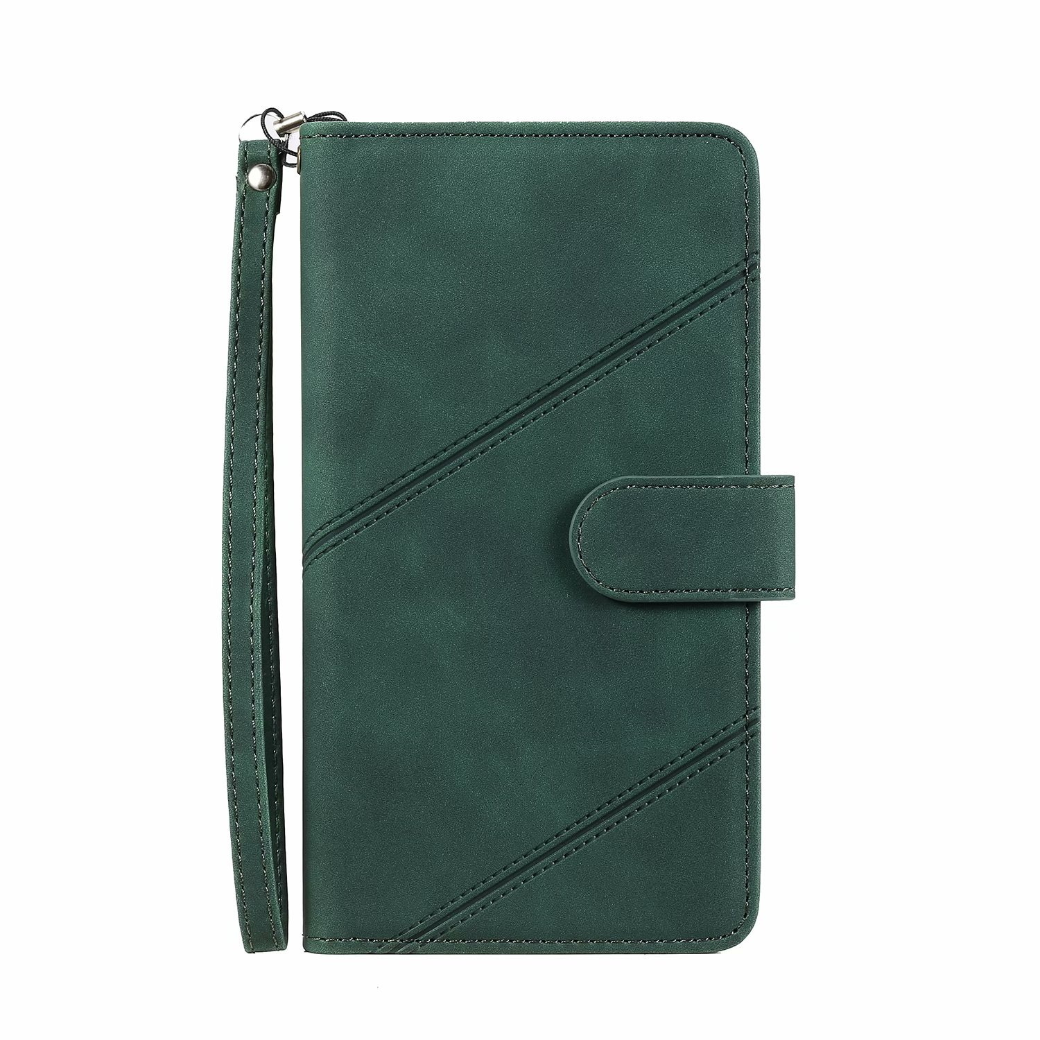 iPhone 14 Plus Book Case Hoesje met Koord - Pasjeshouder - PU Leer - Multifunctioneel - Apple iPhone 14 Plus - Groen