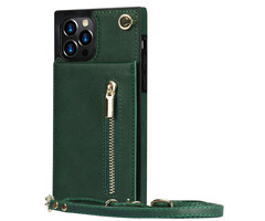 JVS Products Samsung Galaxy S23 hoesje - Backcover - Pasjeshouder - Portemonnee - Koord - Kunstleer - Groen