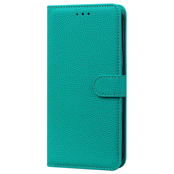 JVS Products Samsung Galaxy S23 hoesje - Bookcase - Koord - Pasjeshouder - Portemonnee - Camerabescherming - Kunstleer - Cyaan