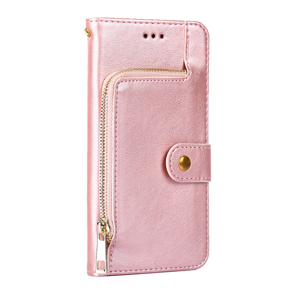 Samsung Galaxy S23 Plus hoesje - Bookcase - Koord - Pasjeshouder - Portemonnee - Rits - Kunstleer - Rose Goud afbeelding