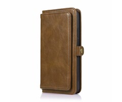JVS Products Samsung Galaxy S23 Ultra hoesje - Bookcase - Afneembaar 2 in 1 - Backcover - Pasjeshouder - Portemonnee - Kunstleer - Bruin