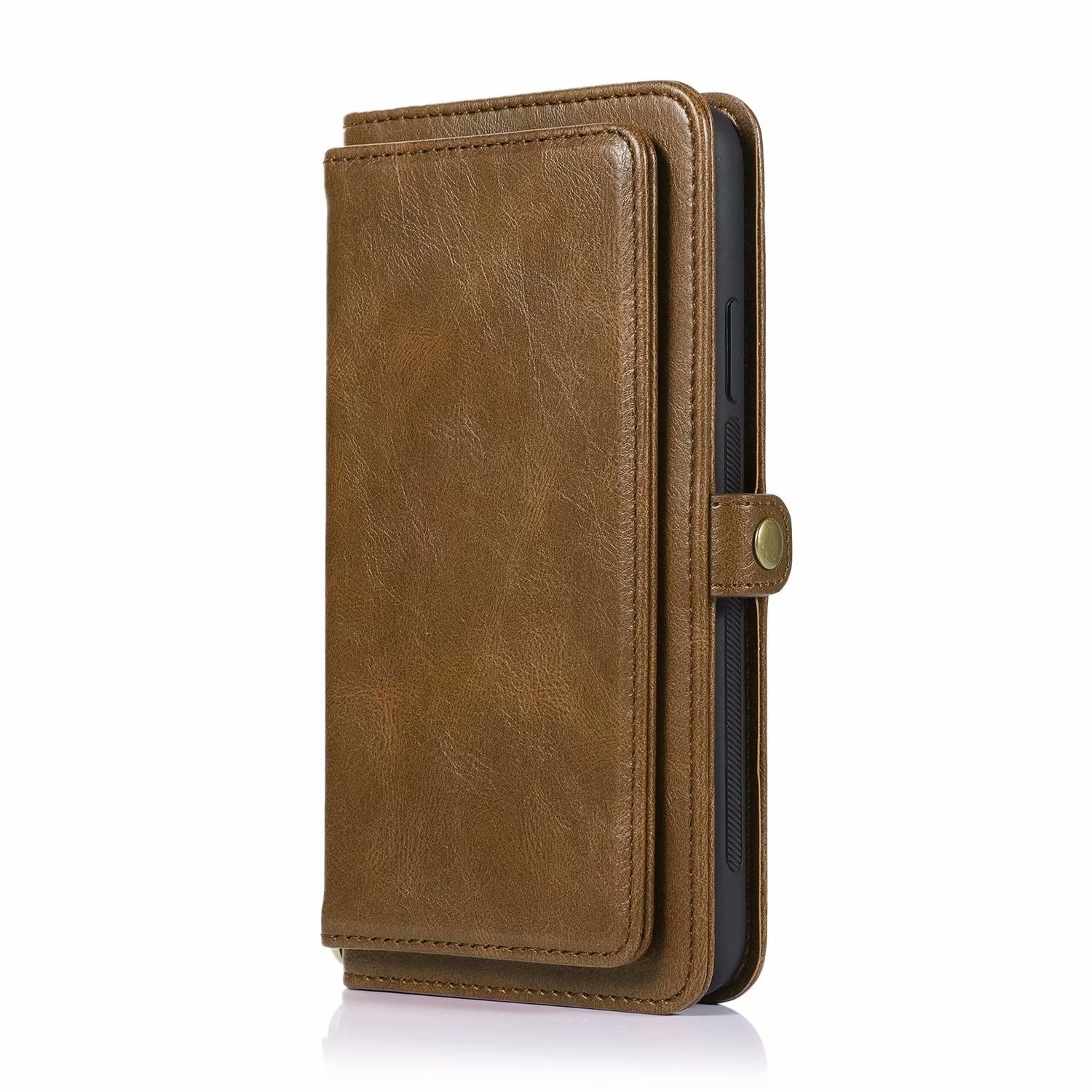 Samsung Galaxy S23 Ultra hoesje - Bookcase - Afneembaar 2 in 1 - Backcover - Pasjeshouder - Portemonnee - Kunstleer - Bruin afbeelding