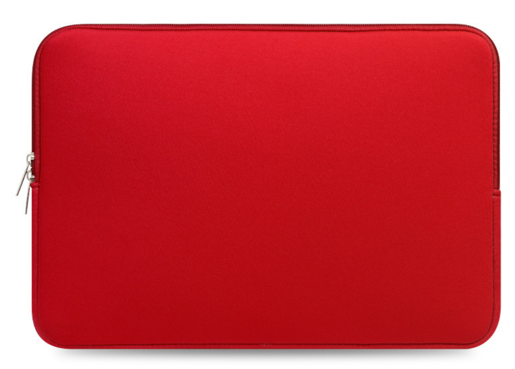 Laptophoes - 15,4 inch - Laptopsleeve - Zacht - Universeel - Beschermend - Rood