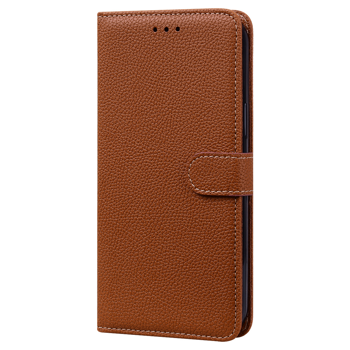 OPPO Find X5 Pro Book Case Hoesje met Camera Bescherming - TPU - Pasjeshouder - Koord - OPPO Find X5 Pro - Bruin