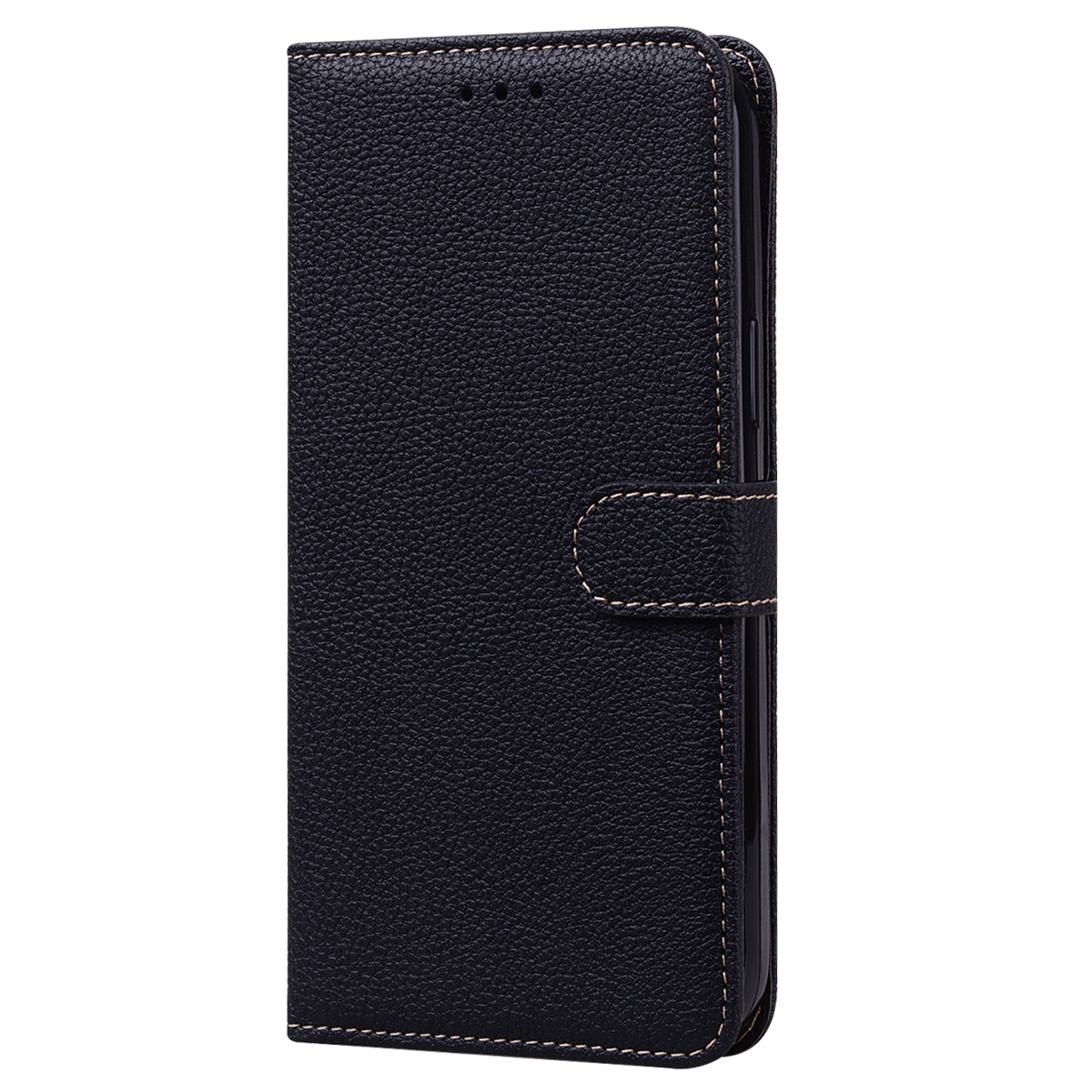 Xiaomi 12T hoesje - Bookcase - Koord - Pasjeshouder - Portemonnee - Camerabescherming - Kunstleer - Zwart afbeelding