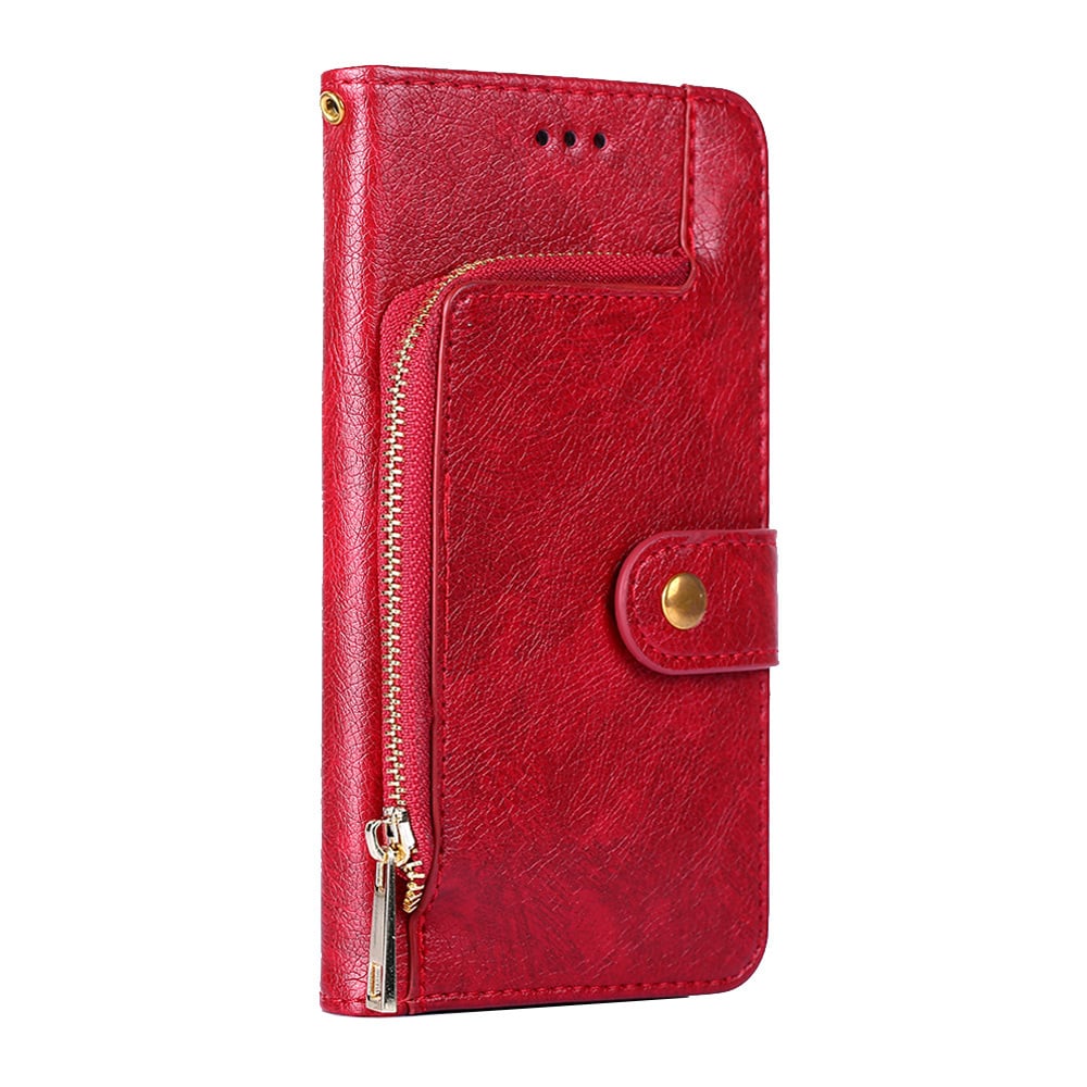 Xiaomi Redmi Note 10 Pro Book Case Hoesje met Koord - Kunstleer -Portemonnee - Pasjeshouder - Xiaomi Redmi Note 10 Pro - Rood