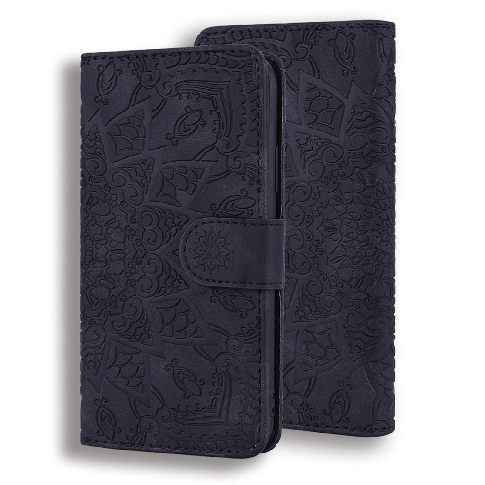 Xiaomi Redmi Note 11 Book Case Hoesje met Mandala Patroon - Pasjeshouder - Portemonnee - Kunstleer - Xiaomi Redmi Note 11 - Zwart