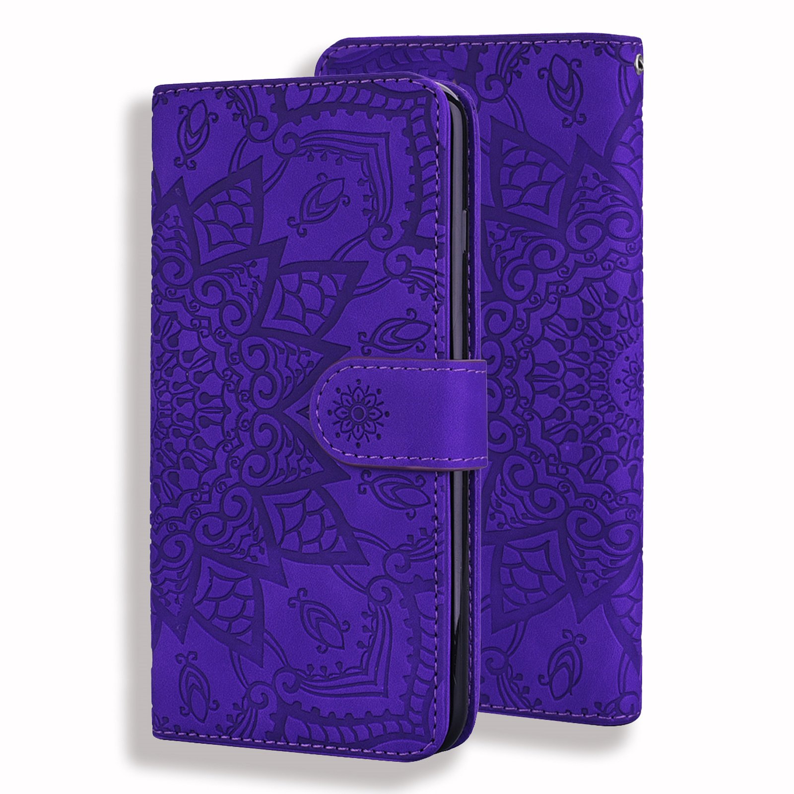 Xiaomi Redmi Note 11 Pro Book Case Hoesje met Mandala Patroon - Pasjeshouder - Portemonnee - Kunstleer - Xiaomi Redmi Note 11 Pro - Paars