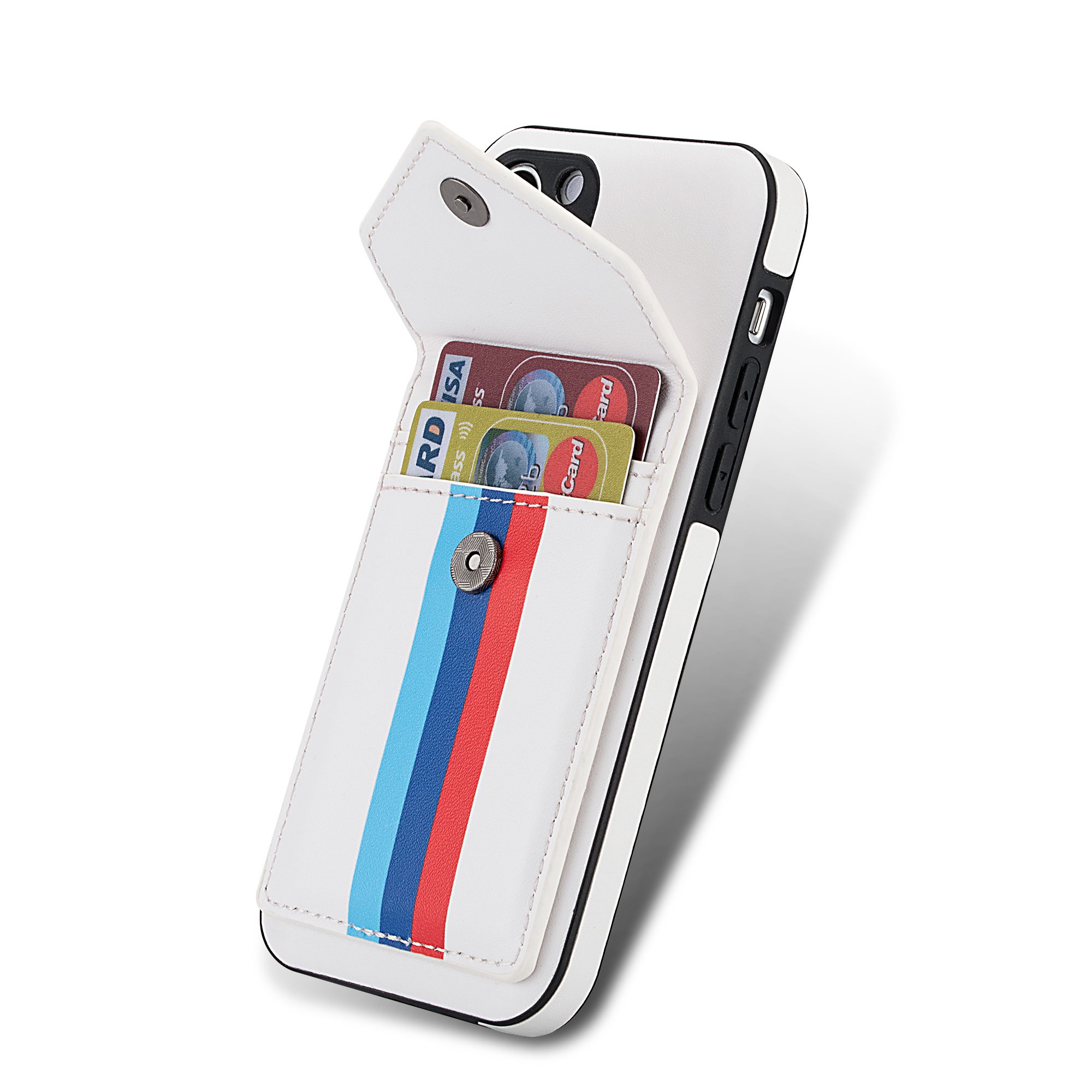 iPhone XS Max hoesje - Backcover - Patroon - Pasjeshouder - Portemonnee - Kunstleer - Wit afbeelding