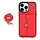 iPhone 12 Pro hoesje - Backcover - Koord - Pasjeshouder - Portemonnee - Kunstleer - Rood