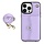 iPhone 13 hoesje - Backcover - Koord - Pasjeshouder - Portemonnee - Kunstleer - Paars