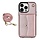iPhone 7 hoesje - Backcover - Koord - Pasjeshouder - Portemonnee - Kunstleer - Rose Goud