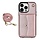 Samsung Galaxy A51 hoesje - Backcover - Koord - Pasjeshouder - Portemonnee - Kunstleer - Rose Goud