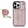 Samsung Galaxy S10 hoesje - Backcover - Koord - Pasjeshouder - Portemonnee - Kunstleer - Rose Goud