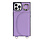 iPhone 12 hoesje - Backcover - Pasjeshouder - Portemonnee - Ringhouder - Koord - Kunstleer - Paars