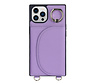 iPhone 12 hoesje - Backcover - Pasjeshouder - Portemonnee - Ringhouder - Koord - Kunstleer - Paars kopen