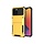 iPhone 12 Mini hoesje - Backcover - Pasjeshouder - Portemonnee - TPU - Geel