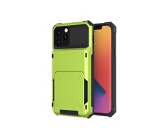 JVS Products Samsung Galaxy A22 5G hoesje - Backcover - Pasjeshouder - Portemonnee - TPU - Groen