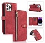 iPhone 7 hoesje - Bookcase - Koord - Pasjeshouder - Portemonnee - Kunstleer - Rood kopen