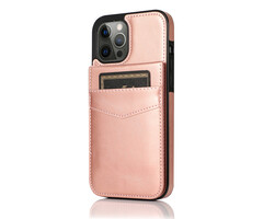 JVS Products Samsung Galaxy A54 5G hoesje - Backcover - Pasjeshouder - Portemonnee - Kunstleer - Rose Goud