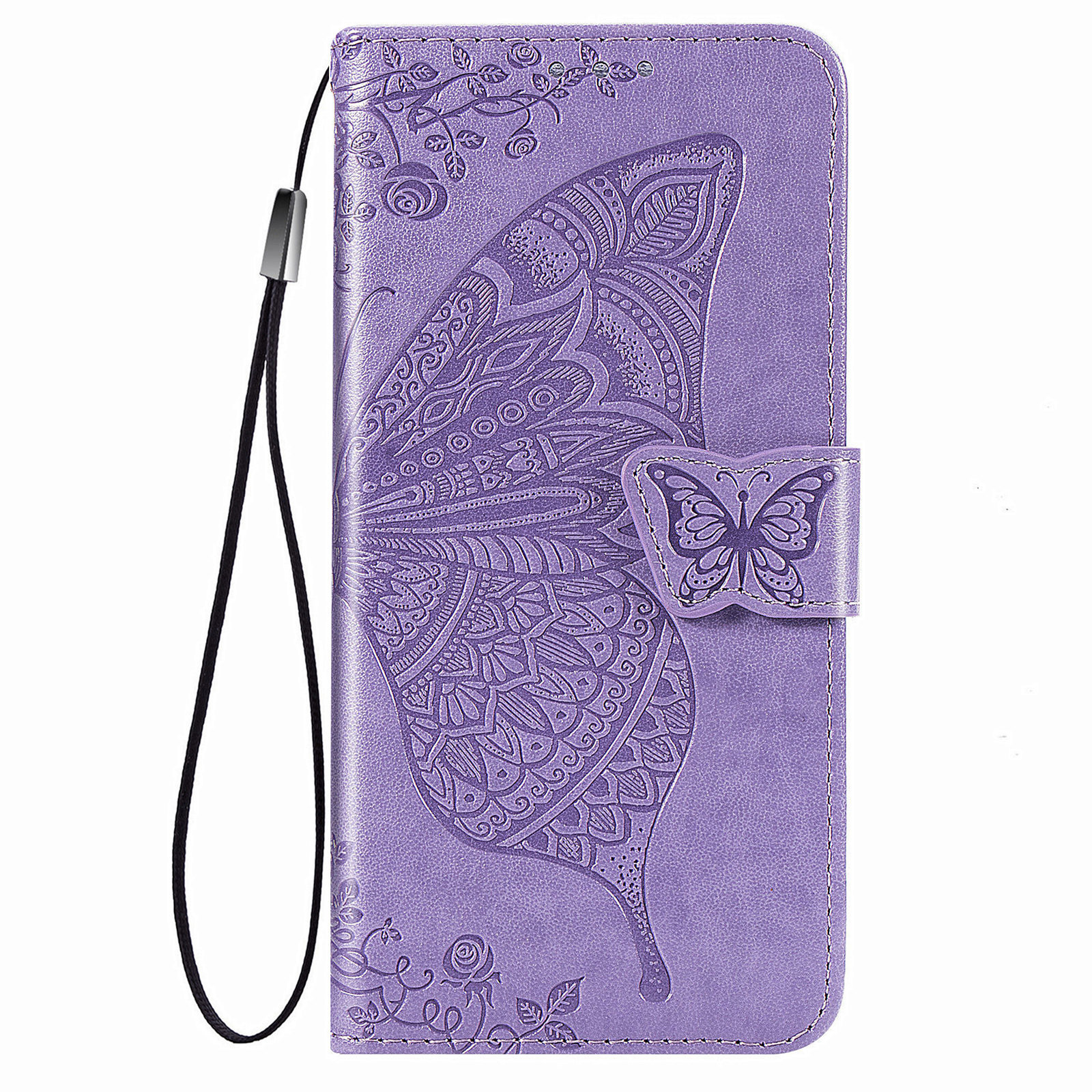 Samsung Galaxy A34 5G hoesje - Bookcase - Pasjeshouder - Portemonnee - Vlinderpatroon - Kunstleer - Paars afbeelding