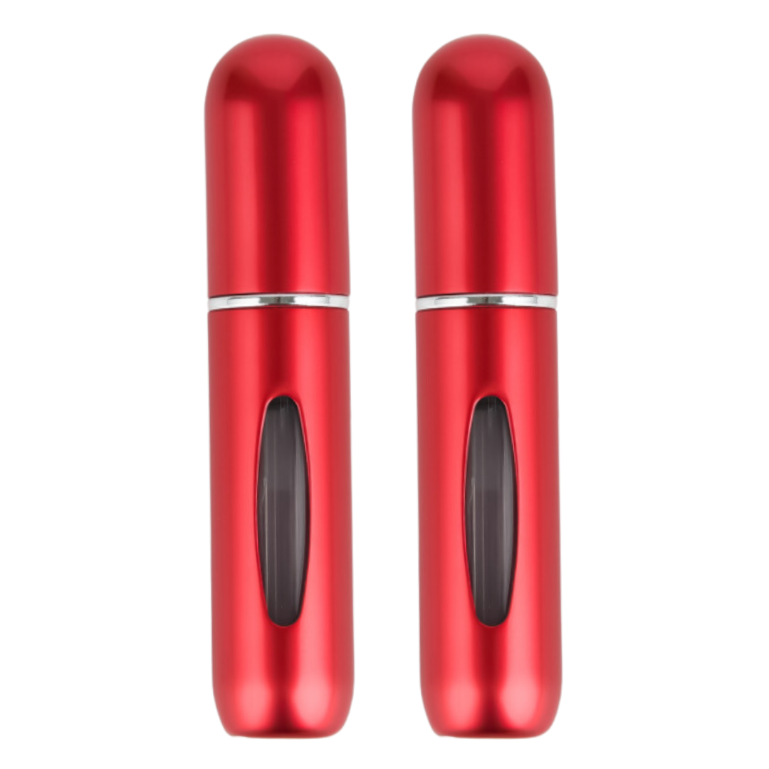 Mini Parfum Flesjes - 2-pack - Navulbaar - Reisflesjes - Parfumverstuiver - Rood