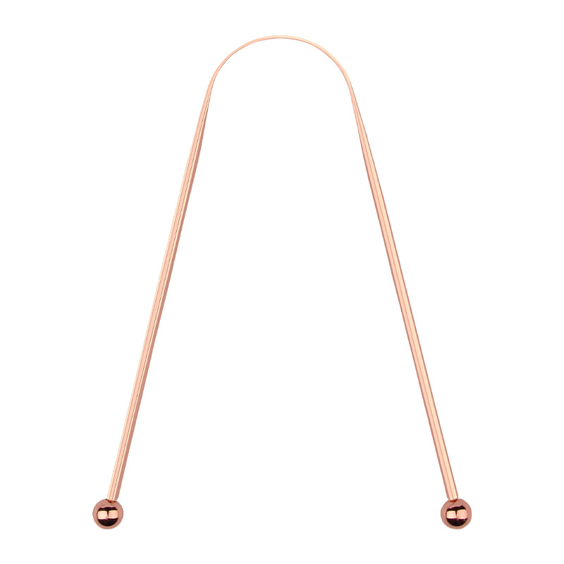 Tongschraper - Mondverzorging - Metaal - Rose Goud afbeelding