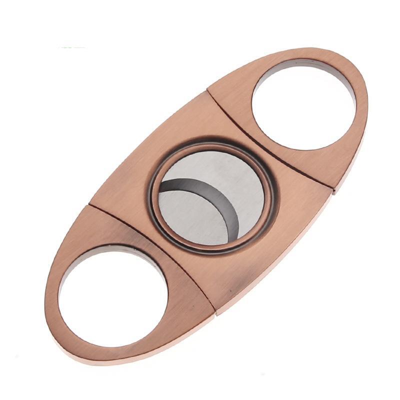 Sigarenknipper - Sigarensnijder - Sigaar Knippen - Ovaal - Tot 22 mm dik - Roestvrij Staal - 1 stuk - Rose Goud afbeelding