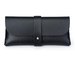 JVS Products Brillenkoker - Kliksluiting - Kunstleer - Zwart - Universeel