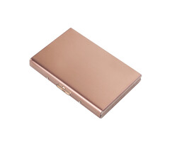 JVS Products Pasjeshouder - Mapje voor Pasjes - RFID beveiliging - Aluminium - Rose Goud
