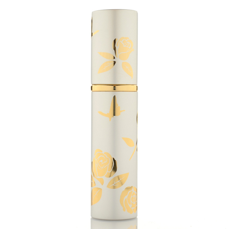 Luxe Mini Parfum Flesje - Navulbaar - 10 ml - Reisflesje - Parfumverstuiver - Zilver / Goud afbeelding