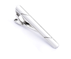 JVS Products Dasspeld - Stropdas Clip - Striped Dasclip - Zilver