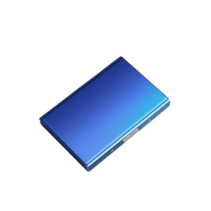 Pasjeshouder - Mapje voor Pasjes - RFID beveiliging - Aluminium - Blauw afbeelding