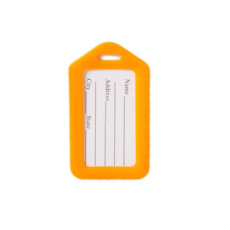 Label voor je Koffer - Kofferlabel - Bagagelabel - Koffer - Kunststof - Oranje