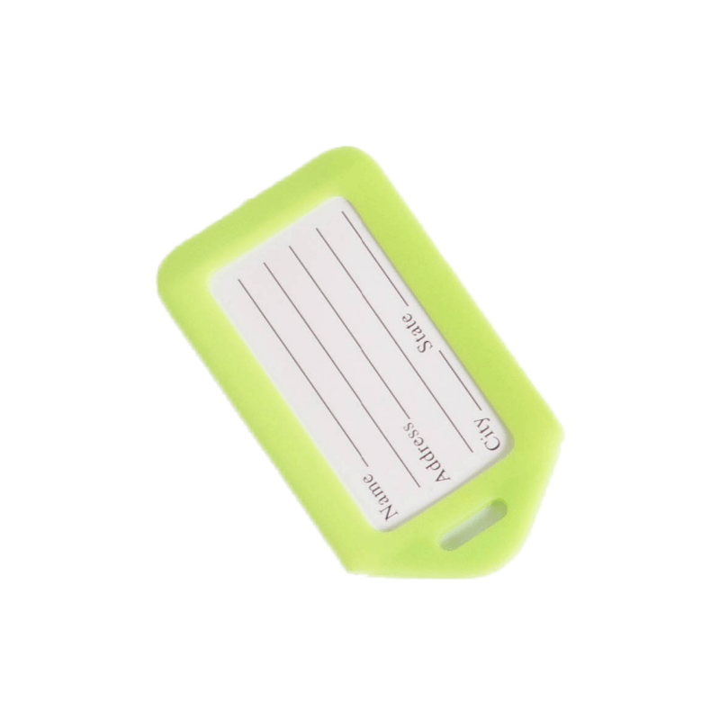 Kofferlabel - Bagagelabel - Koffer - Kunststof - Neon Groen afbeelding
