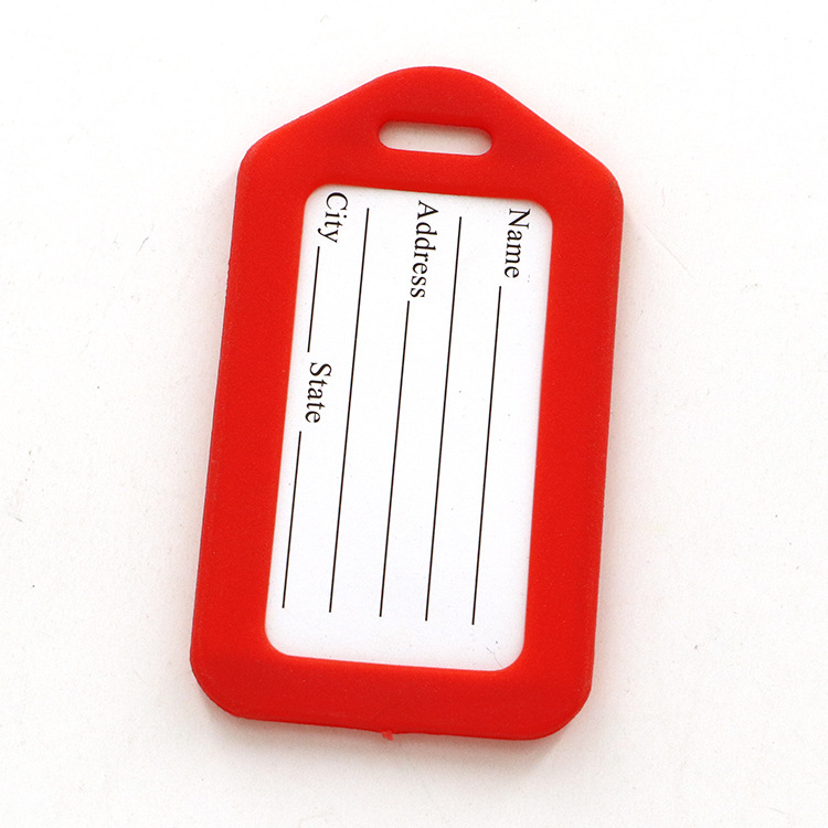Kofferlabel - Bagagelabel - Koffer - Kunststof - Rood afbeelding